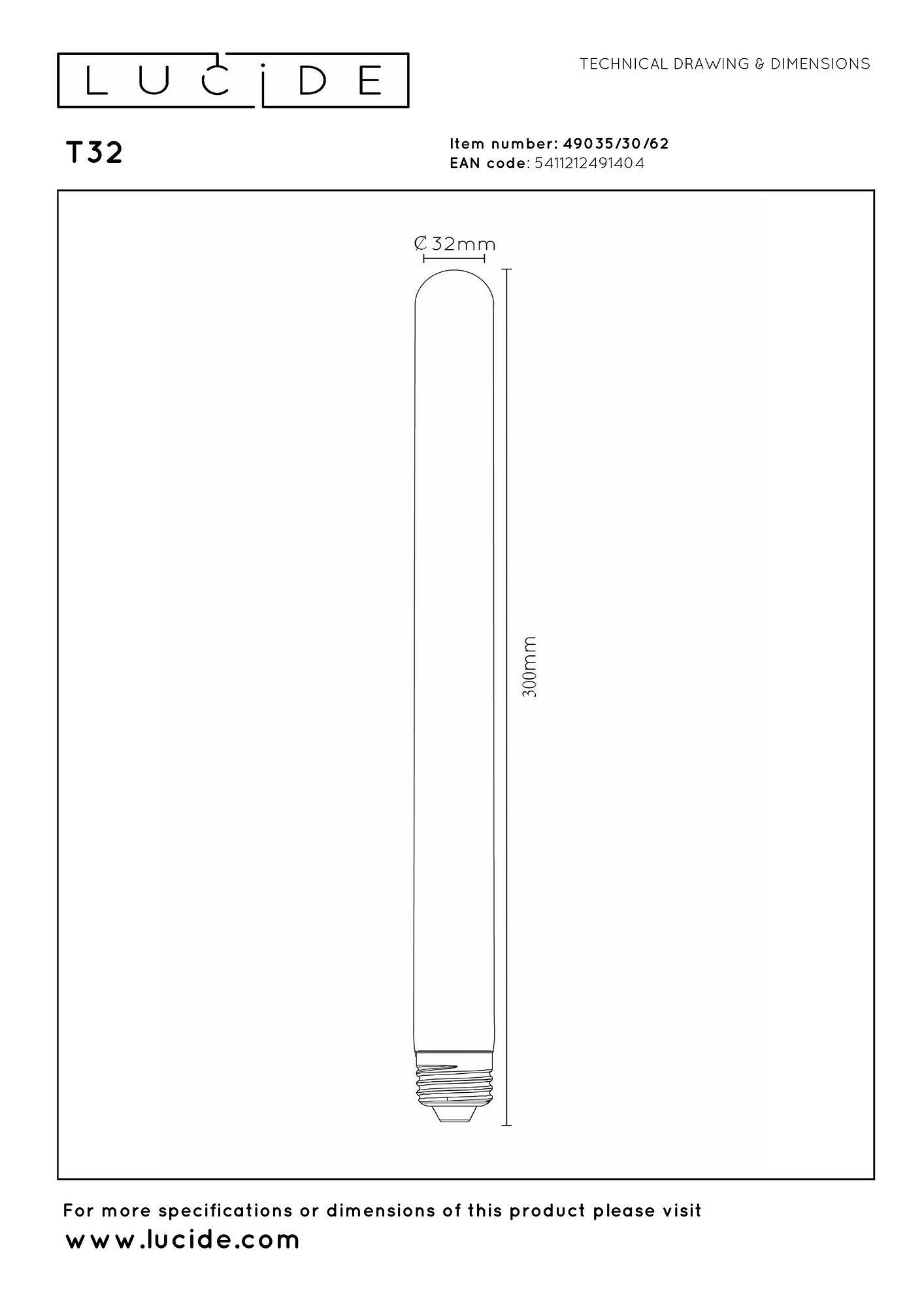 T32 Leuchtmittel Opalglas Gelb  3
