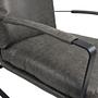 Miami Sessel Leder Metall Schwarz 1