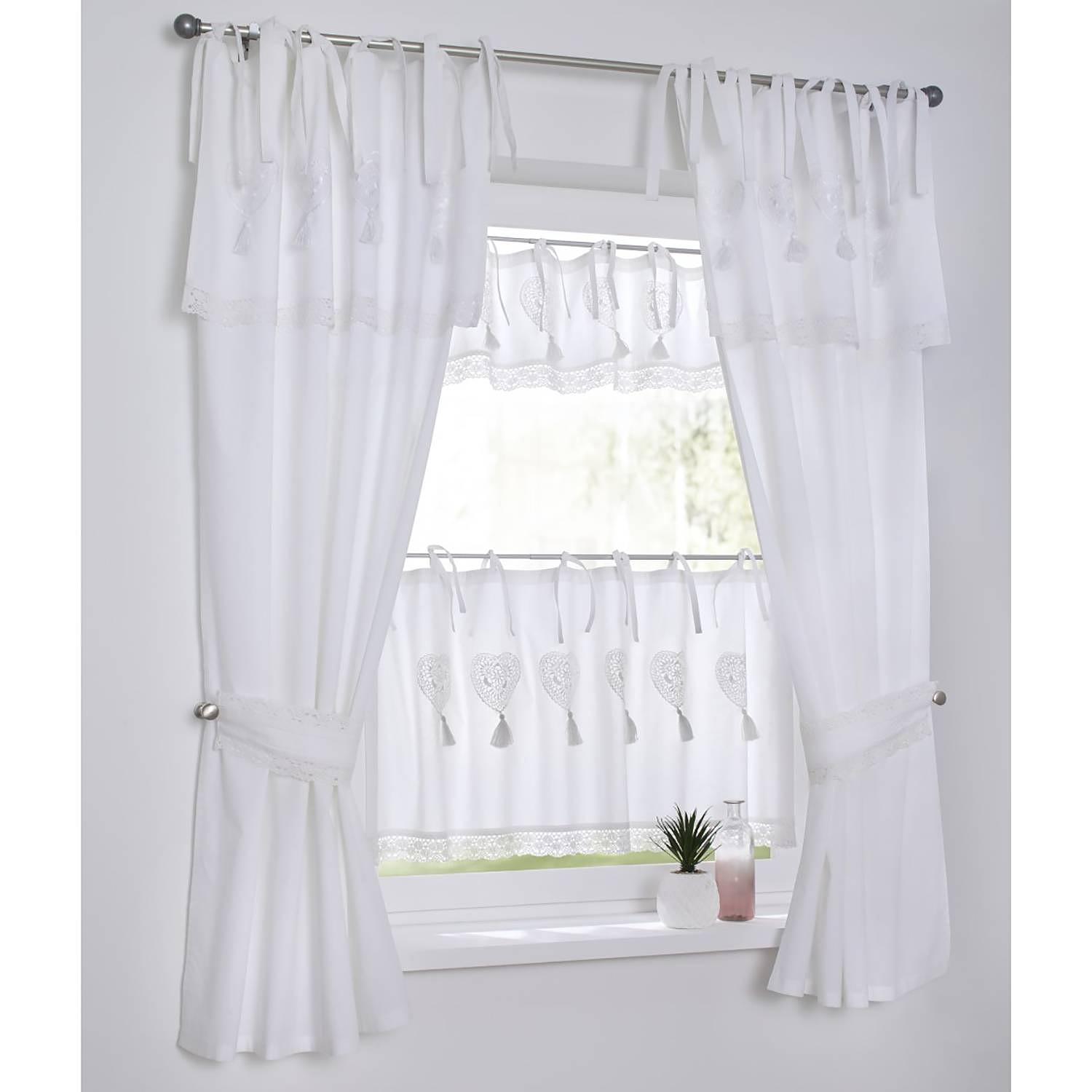 Fertiggardine Camille Baumwolle Weiß 3