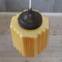 Vintage Pendant Lamp Glass Plastic Yellow 1960s 5