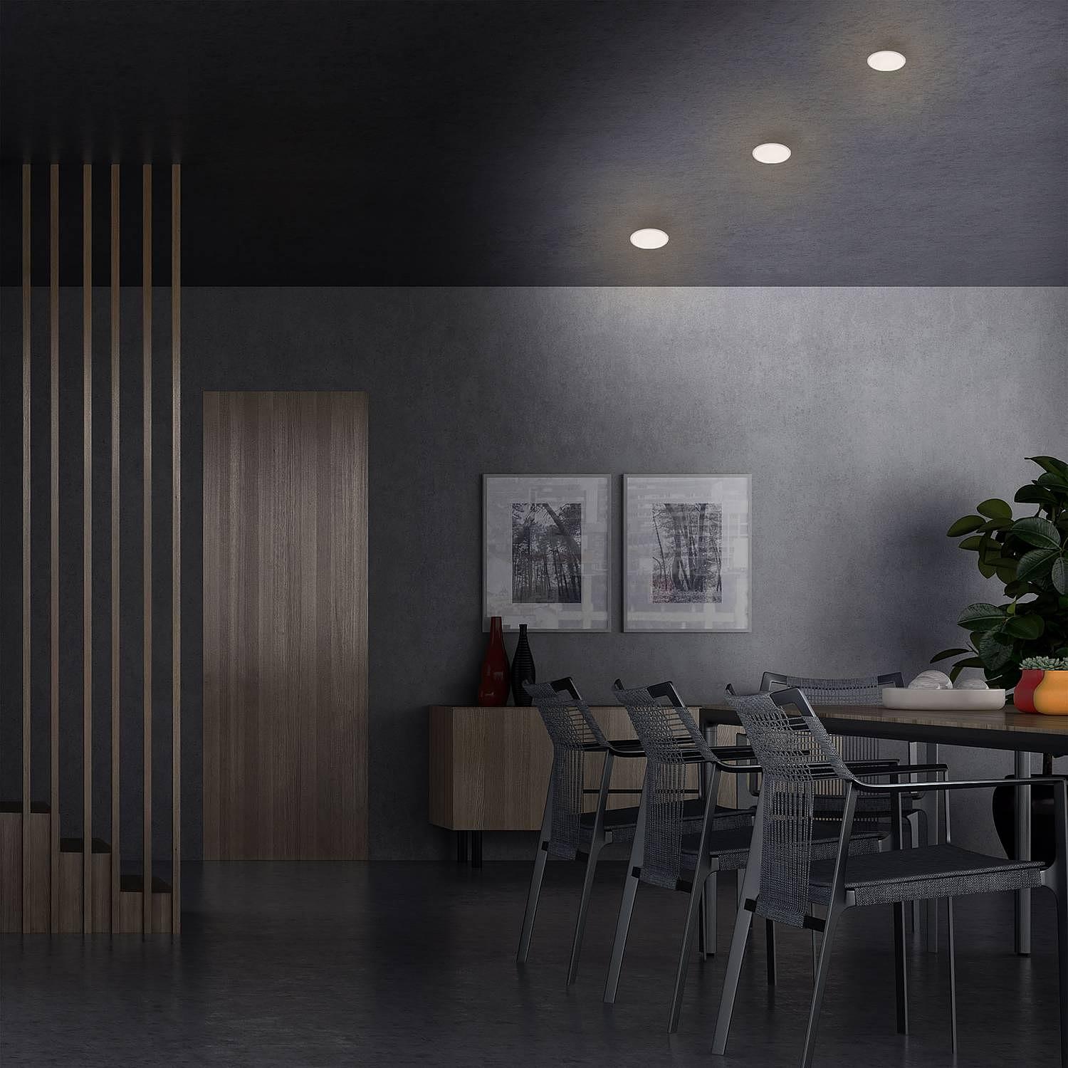 LED-Einbauleuchte Plat I Polycarbonat Eisen 4