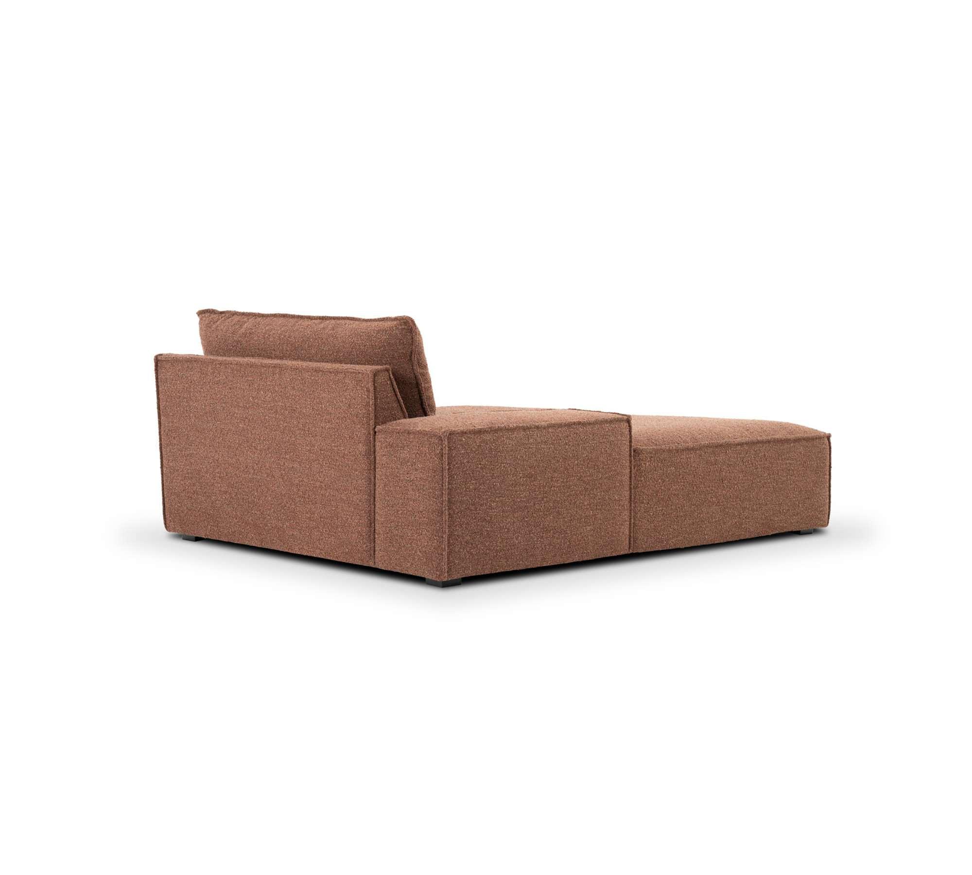 Daphne 1-Sitzer Récamiere Links Pebble Rust 2