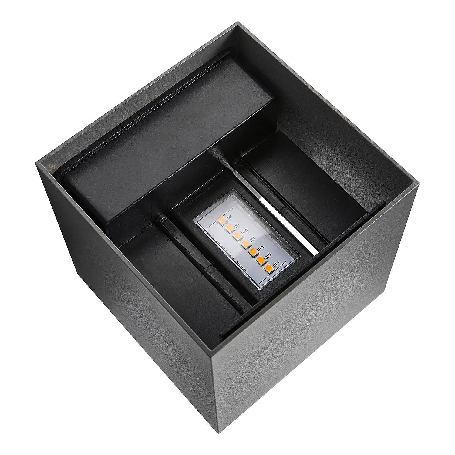 Milda Kubi Wandleuchte Aluminium Grau 0