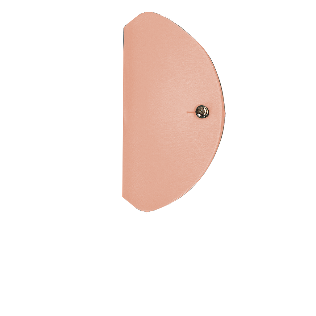 Headphone case 100% Recycled Leather Pink 1