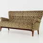 Vintage Sofa Buchenholz Textil Grün 1960er Jahre  4
