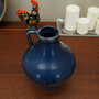 Brocca vintage in ceramica blu anni '70 2