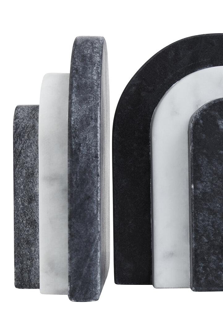 2x Oxana Bookends Marble Black White 6