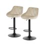 2x Barstuhl Samt Beige 0