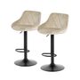 2x Bar stool Velvet Beige 0