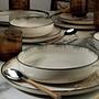 Tableware set 24-piece porcelain cinnamon 1