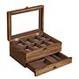 Watch Box Tosside Paulownia Velvet Brown 1