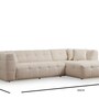 Modernes Sofa Récamiere Rechts Beige 6