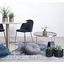 2x Maxou Upholstered Chair Set Velvet Steel Midnight Blue 2