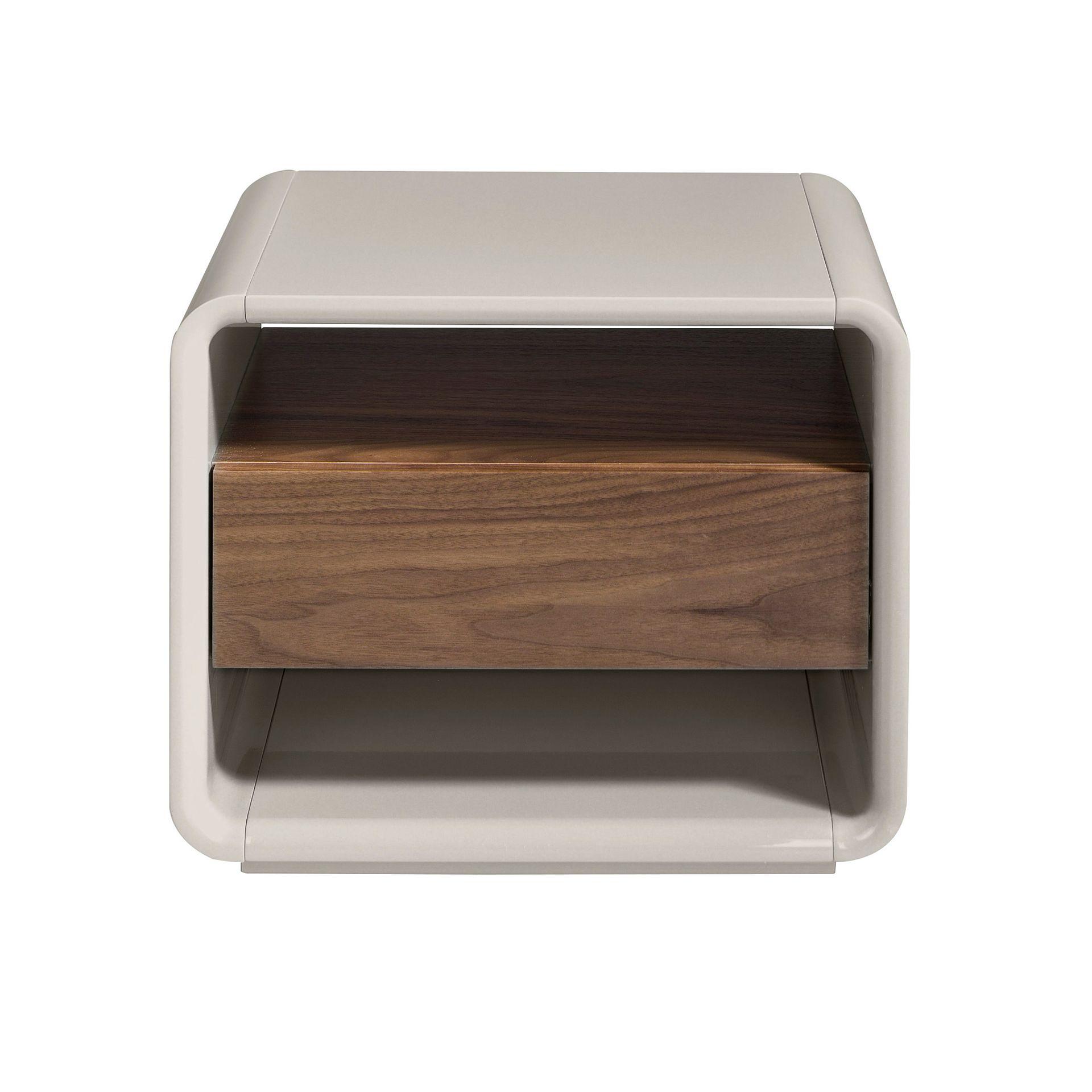 Nightstand Wood veneer Grey 1