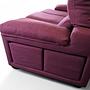 Schlafsofa 3-Sitzer inkl. 2 Hocker Weinrot 4