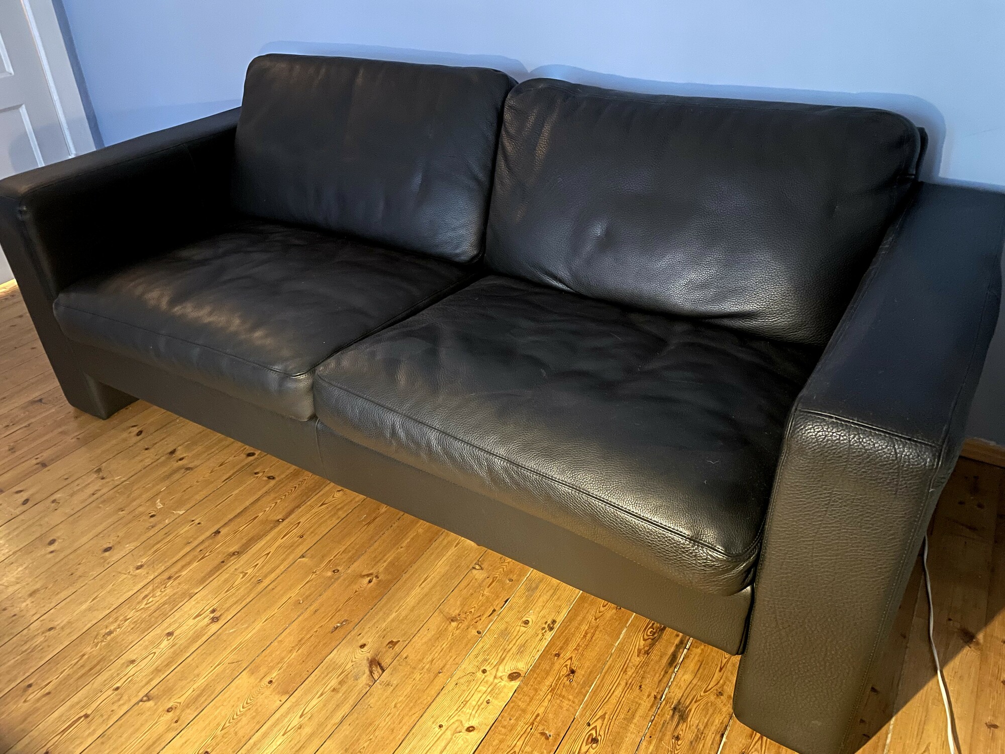 Conseta Sofa 2-Sitzer Leder Schwarz 6