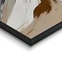 Glamour Flower Kunstdruck MDF Glas Schwarz Beige 4