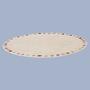 Runder Hochflorteppich Beige 1