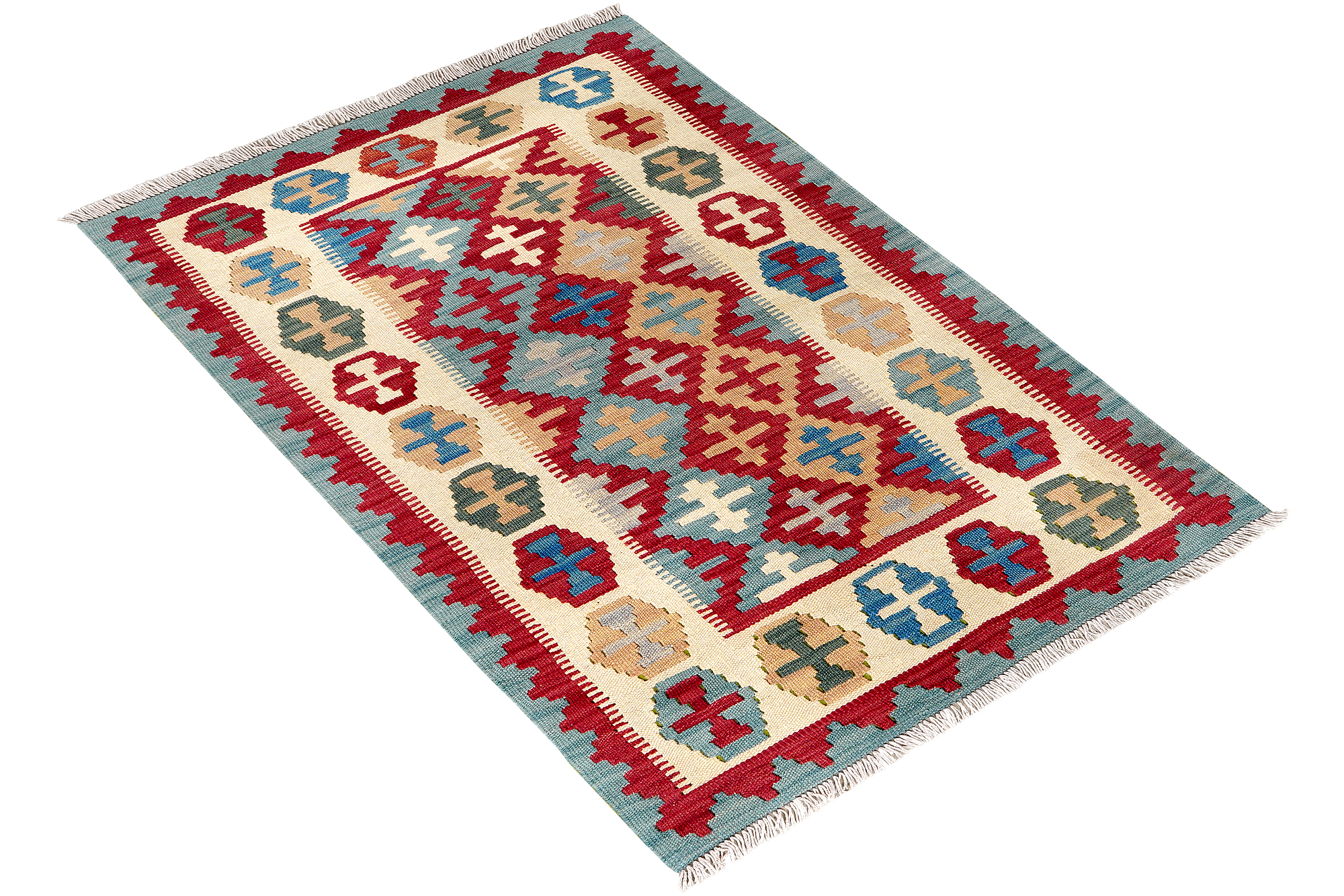 Kilim Gashgai Teppich Mehrfarbig 2