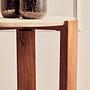 Palermo Runder Marmor Beistelltisch Naturholz 5