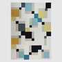 Wollteppich Abstract Handgefertigt Ockergelb 170 x 120 cm 0