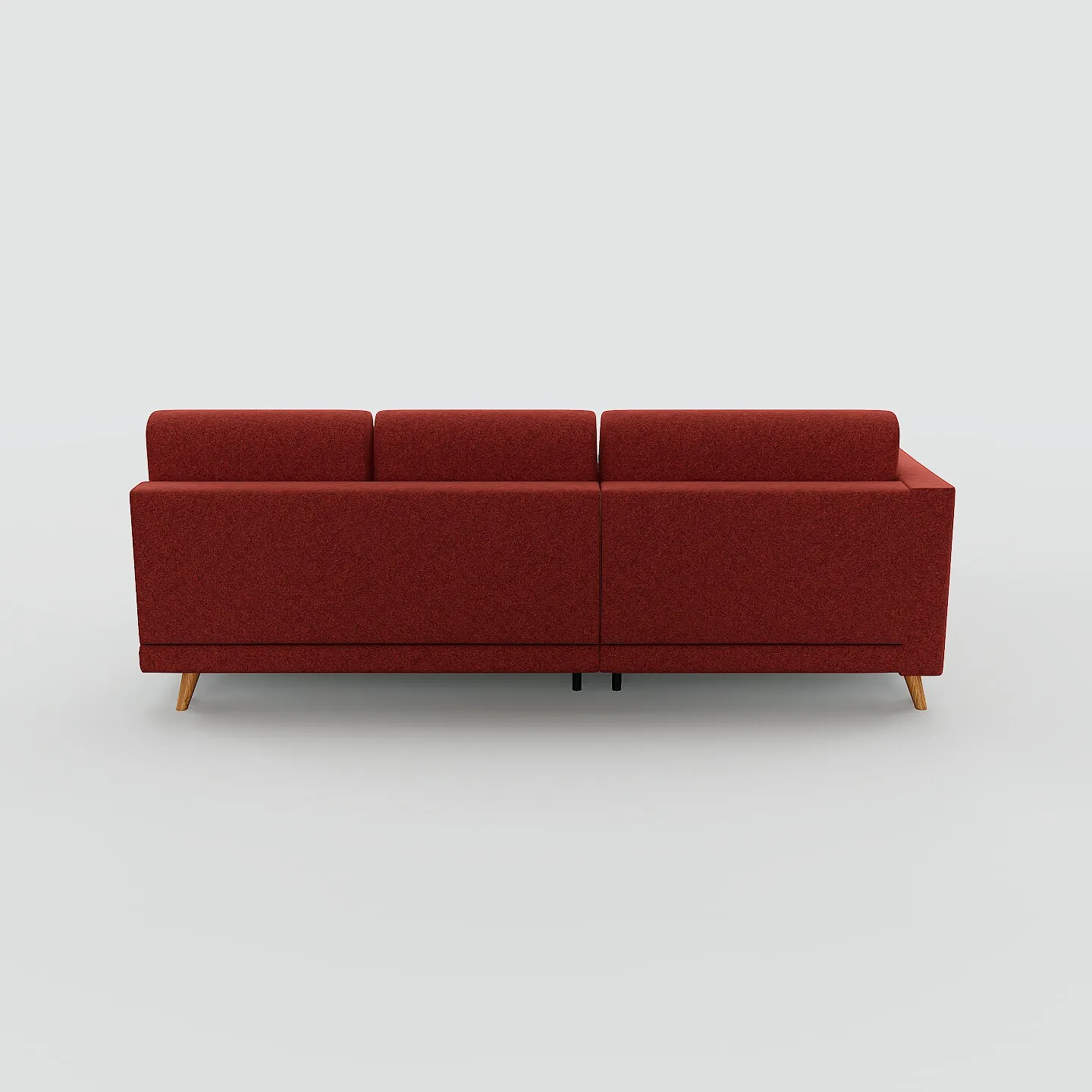Tyme Ecksofa Melierte Wolle Blutorange 3
