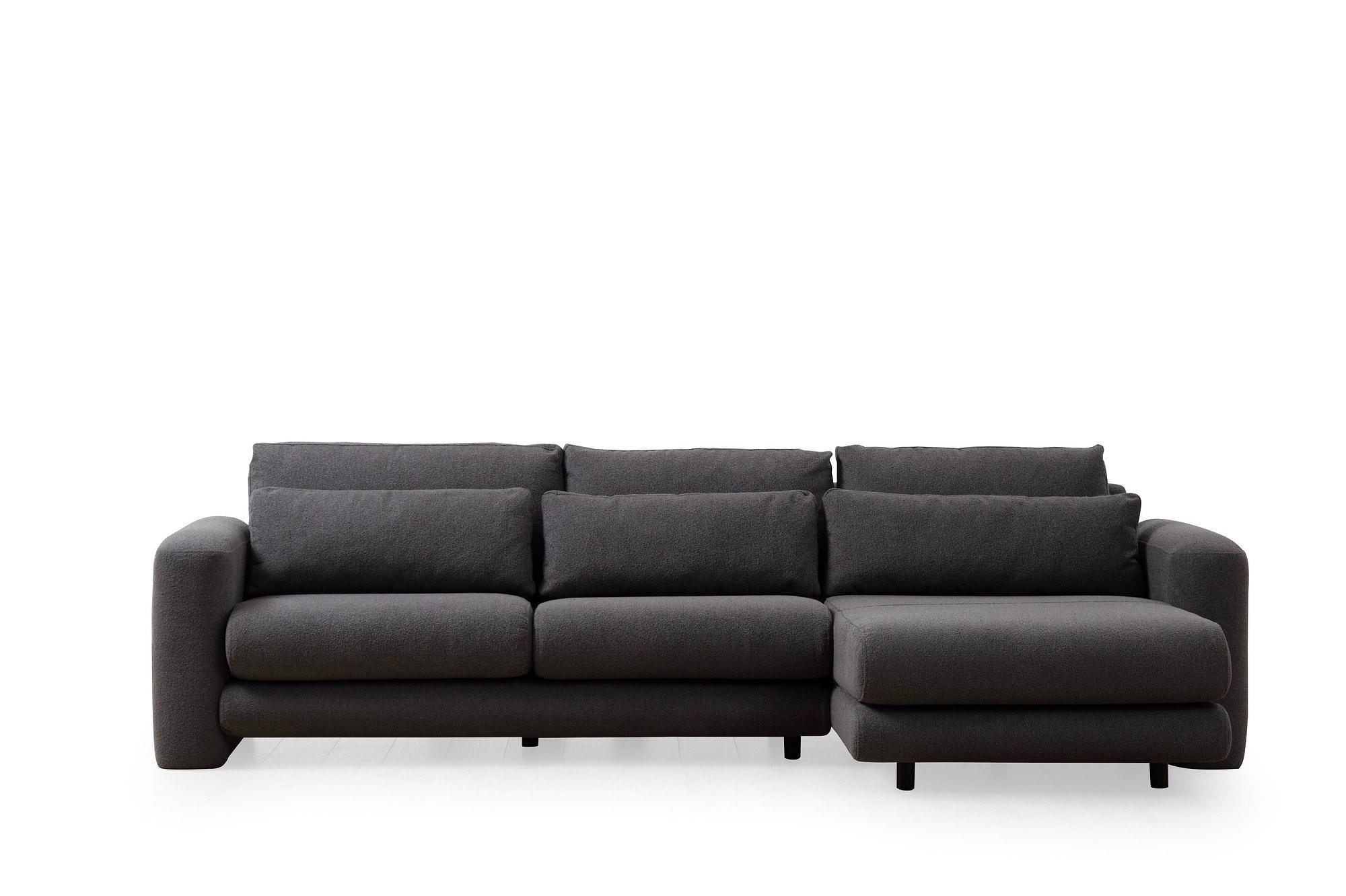 Lily Ecksofa Rechts Grau 0