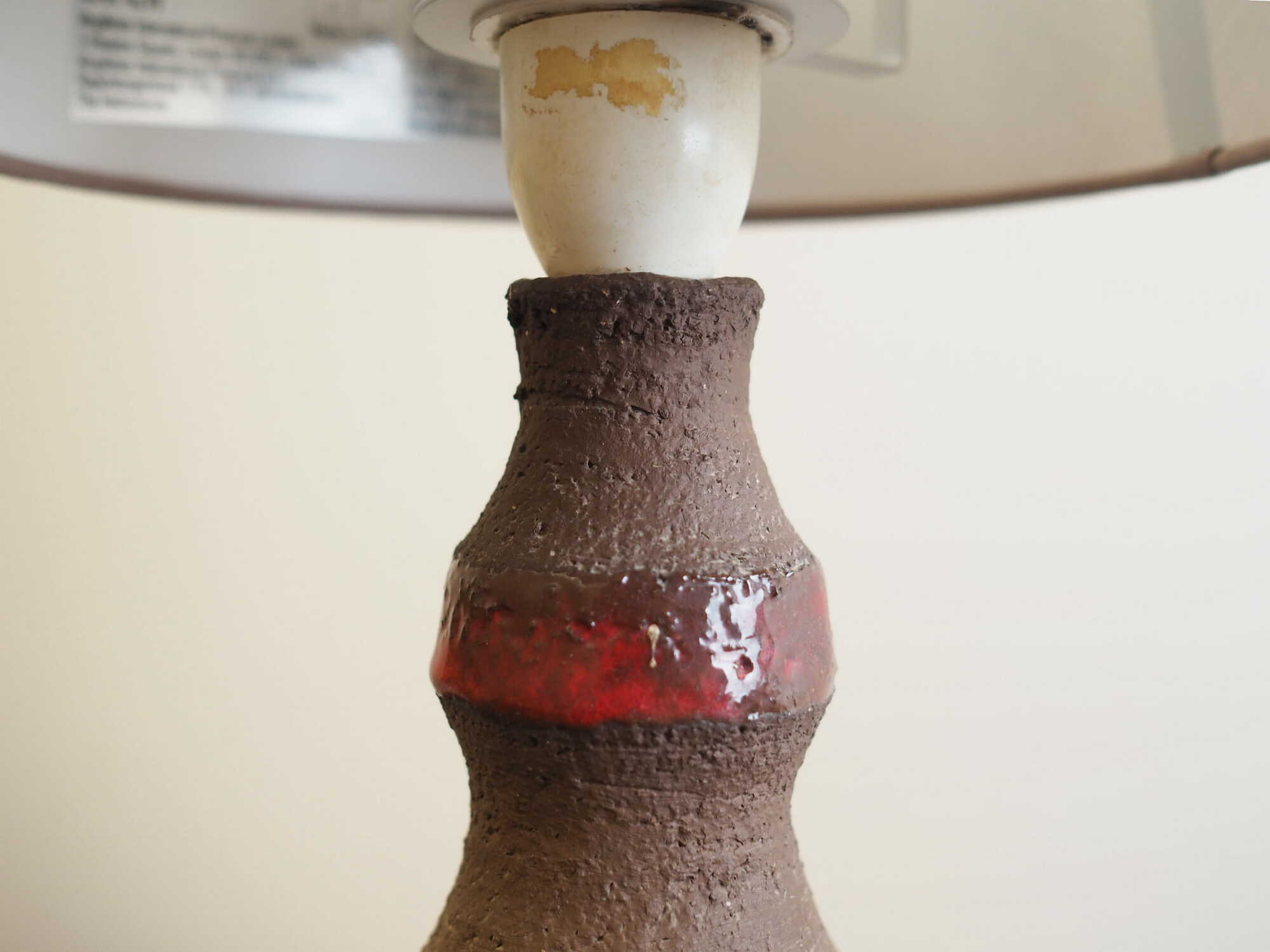 Vintage table lamp ceramic multicoloured 1960s 6