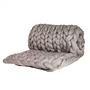 Cosima Chunky Knit Wool Blanket Merino Wool Light Grey 1