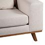 Corner Sofa Japandi 3-Seater Left Fabric Beige 9
