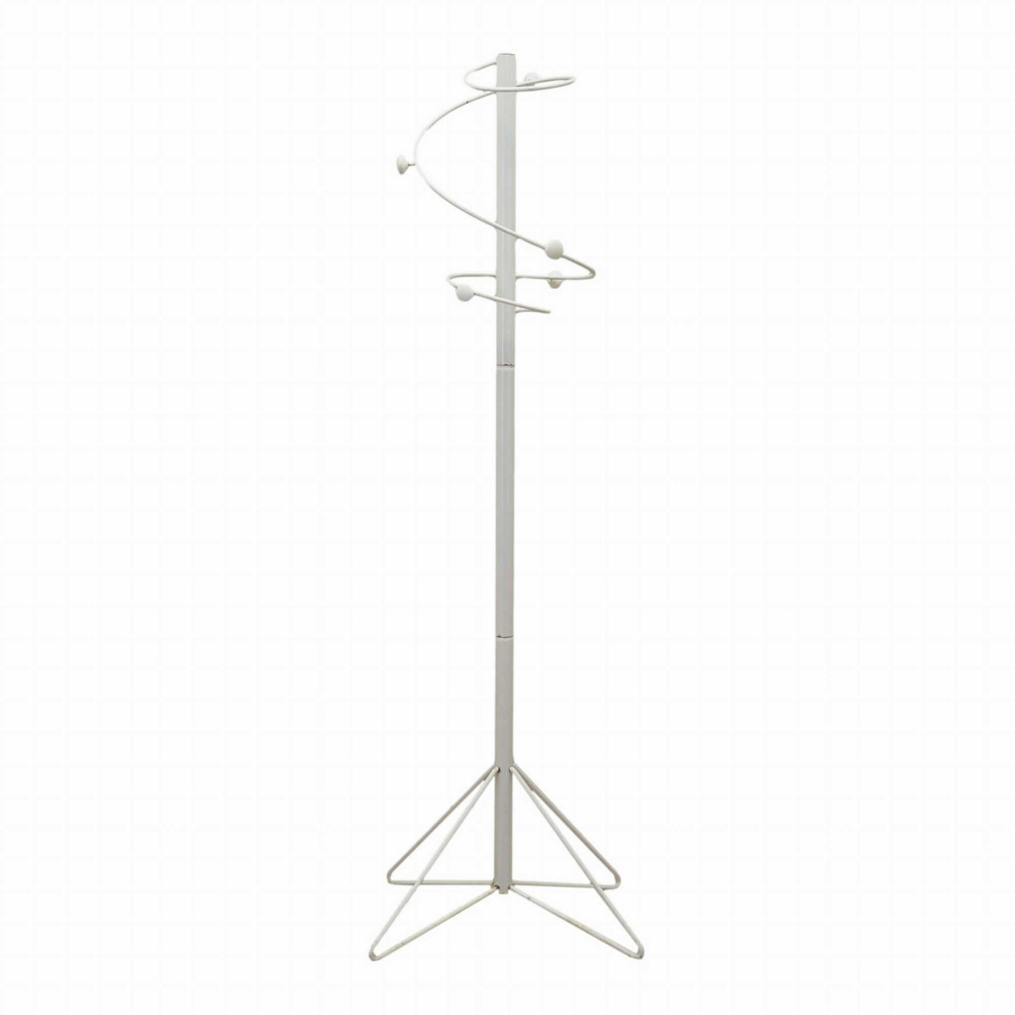 Vintage coat rack metal white 1970s 0