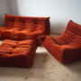 Togo Lounge Set 3-pc. Cord Orange 0