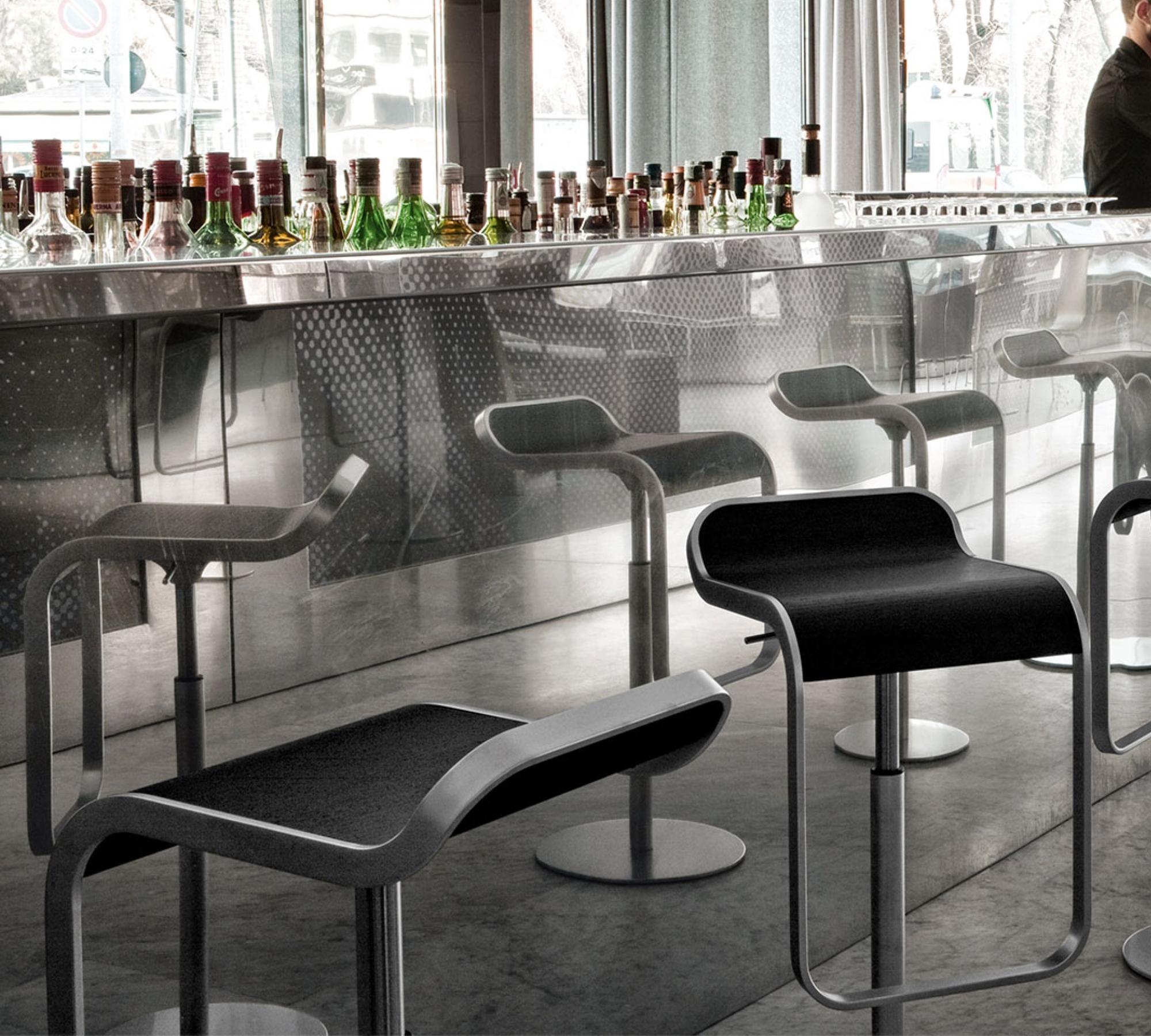 LEM Bar stools Wood Chrome Black 0