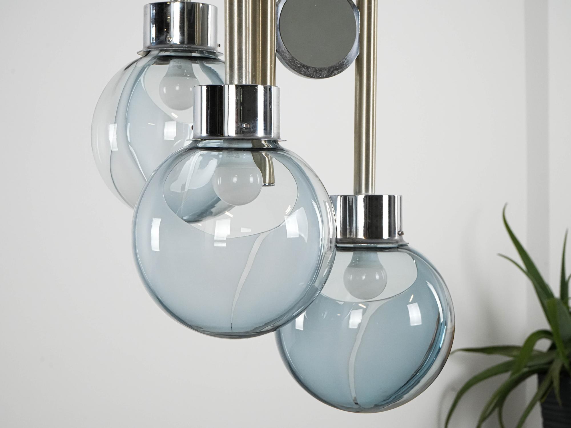 Space Age Chandelier Murano Glass 1970s 4