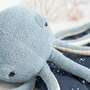Oktopus Maxi Plüschtier Baumwolle Blau 3