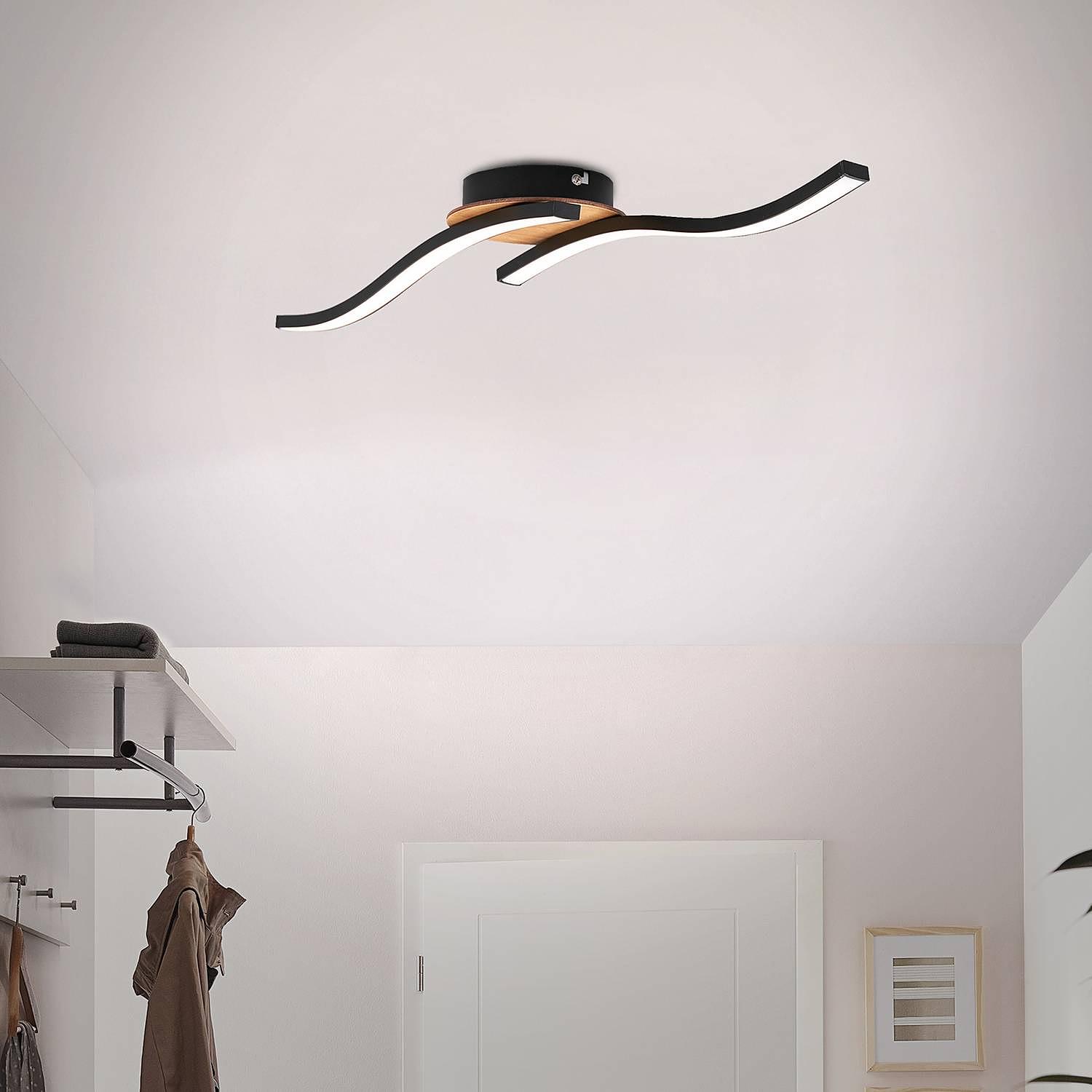 Go LED ceiling light polycarbonate iron 2-light 2