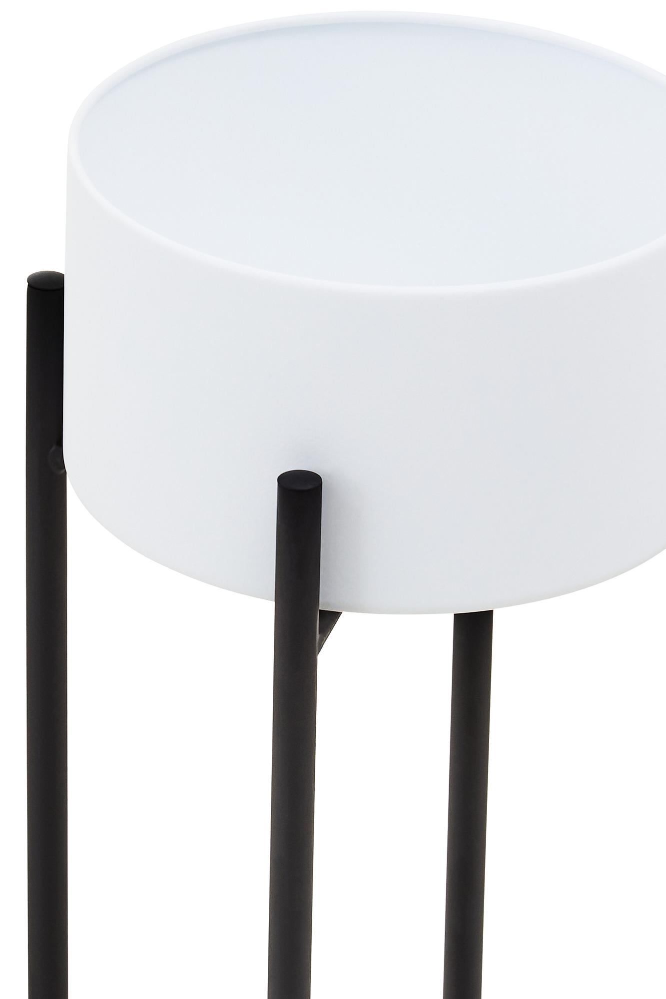 Trosa Kleine Weiß Schwarz Stand Blumentopf
 3