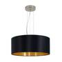 Pendant lamp Web fabric Black Gold 1