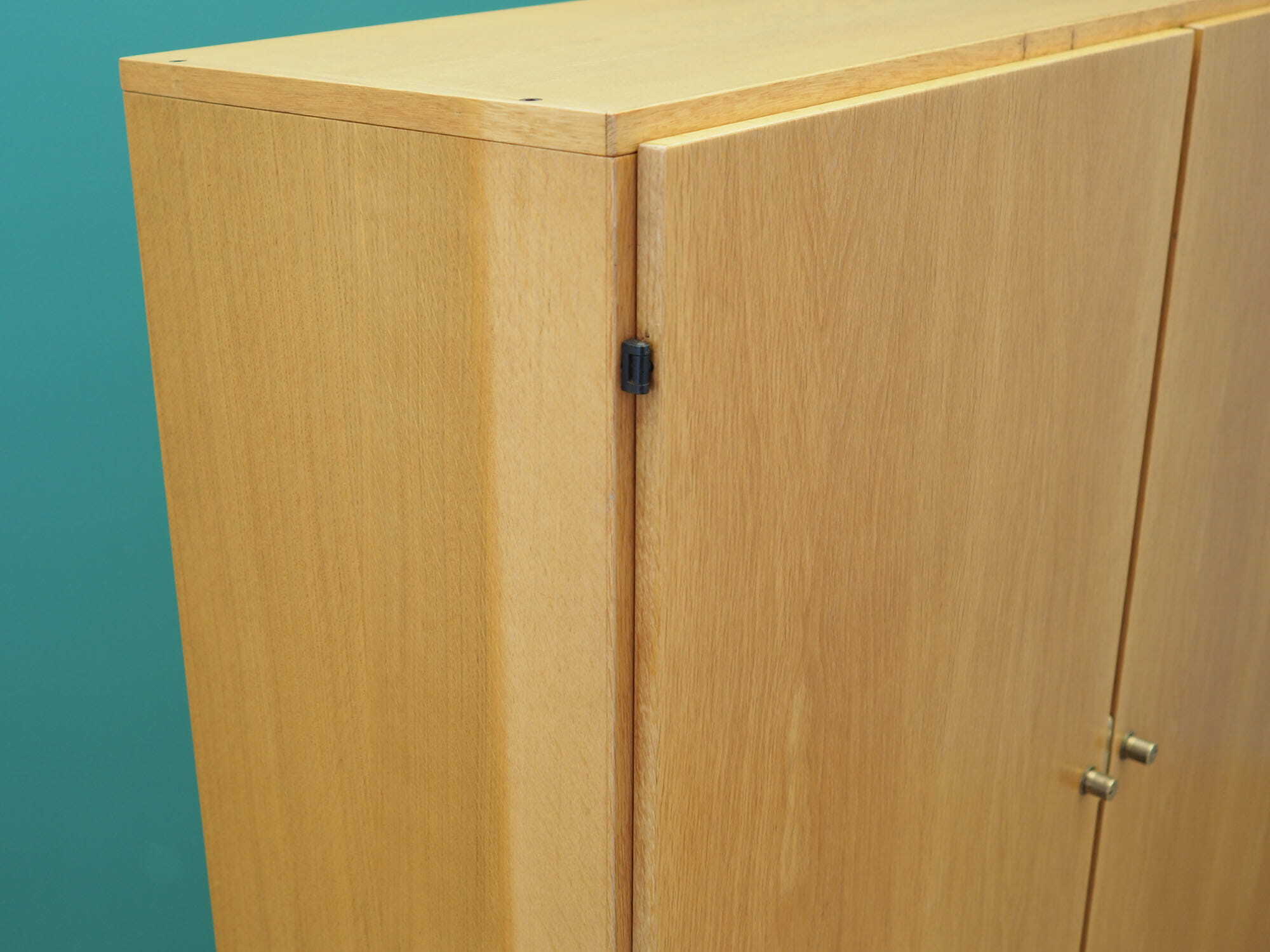 Vintage wardrobe ash wood brown 1970s 7