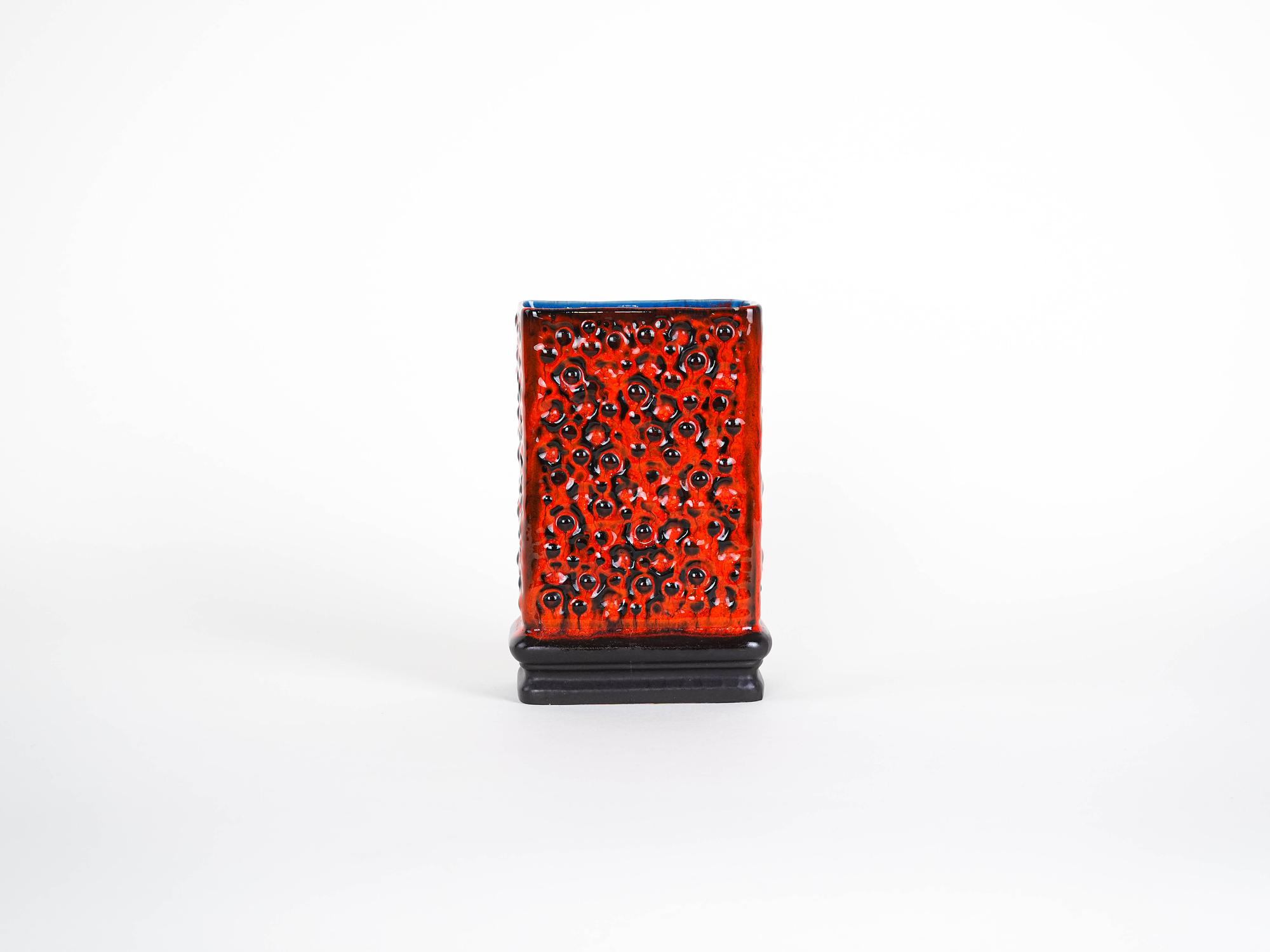 Ceramic vase Fat Lava 1960s 1