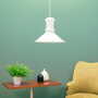 Vintage pendant lamp glass white 1970s 1