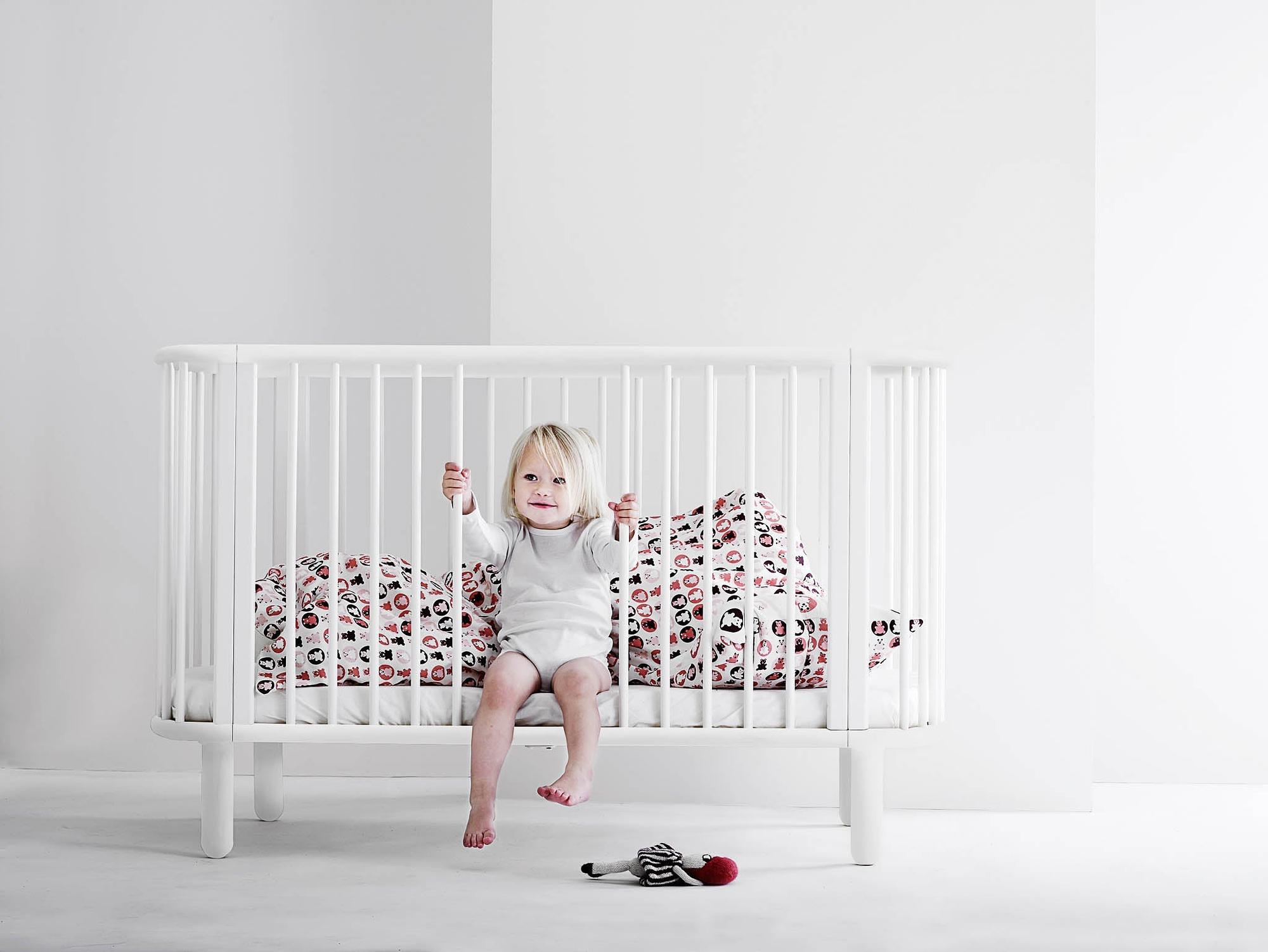 Baby-Bettchen Holz Weiß 3
