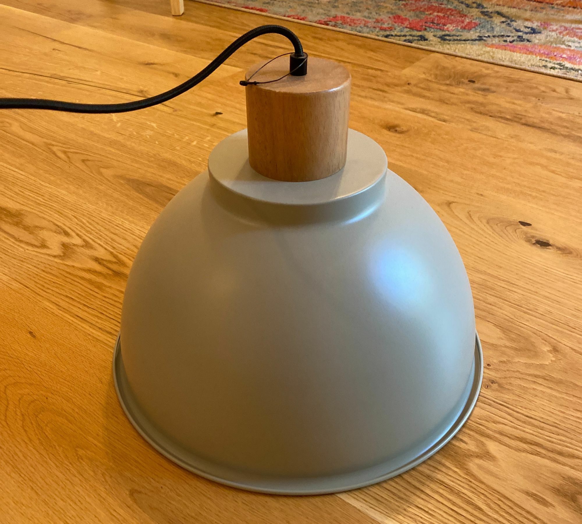 Erena Pendelleuchte Metall Holz Grün 4