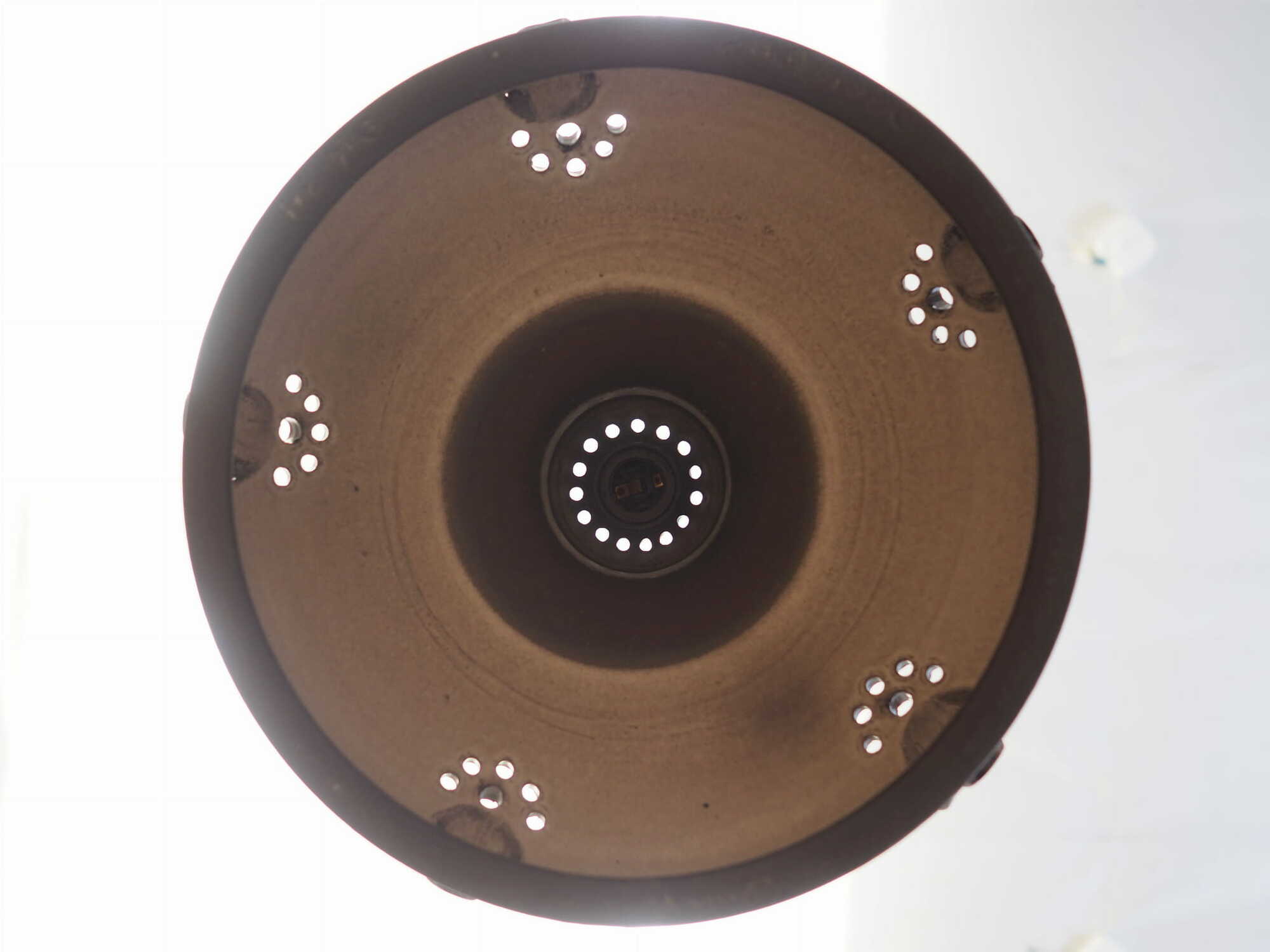 Vintage Pendant Lamp Ceramic Grey 1960s 3