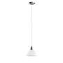 Pendant lamp Brenda I Glass Steel 1-bulb Silver 1