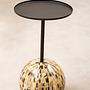 Rova Side Table Iron Black Gold 1