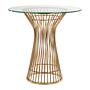 Vogue Runder Esstisch Metall Glas Gold 0