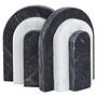 2x Oxana Bookends Marble Black White 2