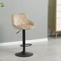2x Bar stool Velvet Beige 1