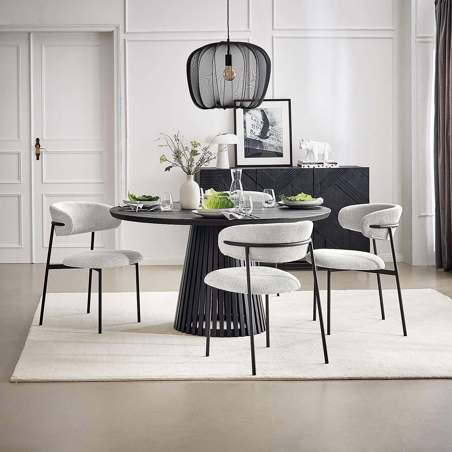 2x Podington Upholstered Chair Light Grey 2